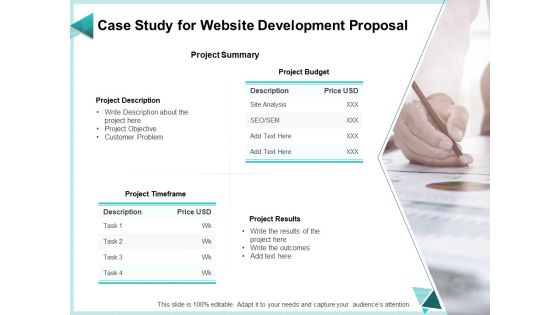 Web Development IT And Design Templates Case Study For Website Development Proposal Formats PDF