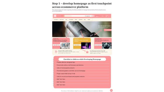 Web Development Strategies Playbook For Online Business Template