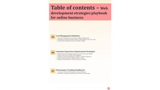 Web Development Strategies Playbook For Online Business Template