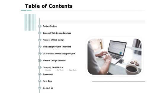 Web Engineering Table Of Contents Agreement Ppt Pictures Background Images PDF