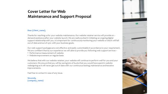 Web Maintenance And Support Proposal Ppt PowerPoint Presentation Complete Deck With Slides