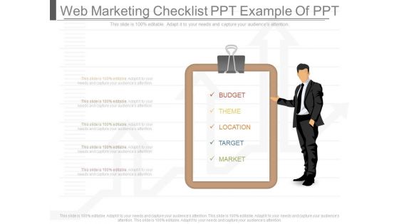 Web Marketing Checklist Ppt Example Of Ppt
