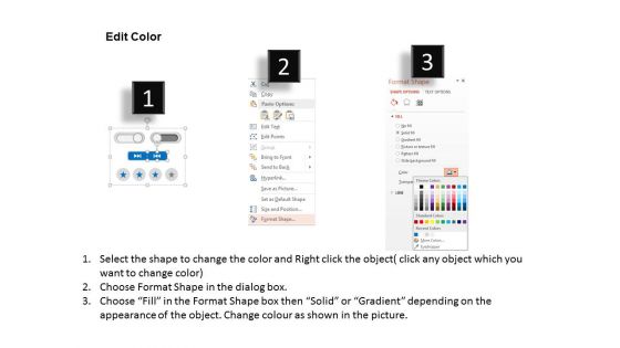 Web User Interface With On Off Buttons And Elements Powerpoint Template