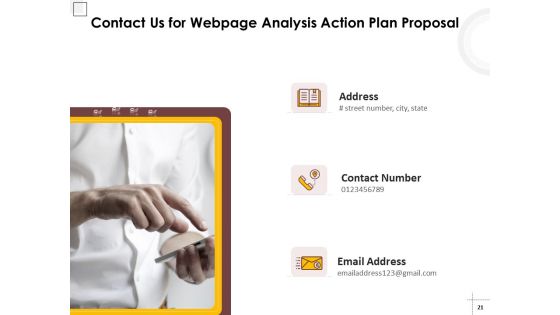 Webpage Analysis Action Plan Proposal Ppt PowerPoint Presentation Complete Deck With Slides