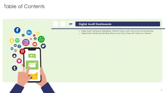 Website And Social Media Platforms Online Marketing Audit Ppt PowerPoint Presentation Complete Deck With Slides
