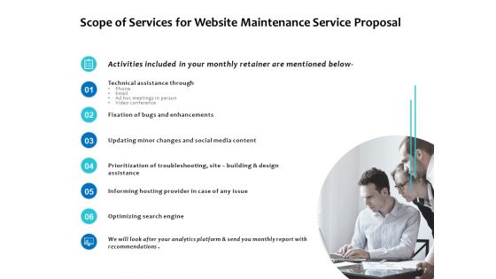 Website Maintenance Service Proposal Ppt PowerPoint Presentation Complete Deck With Slides