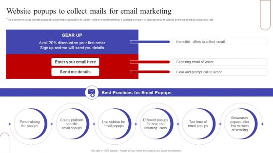 Website Popups To Collect Mails For Email Marketing Ppt PowerPoint Presentation File Icon PDF Website Popups To Collect Mails For Email Marketing Ppt PowerPoint Presentation File Icon PDF