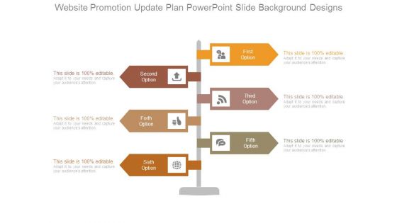Website Promotion Update Plan Powerpoint Slide Background Designs