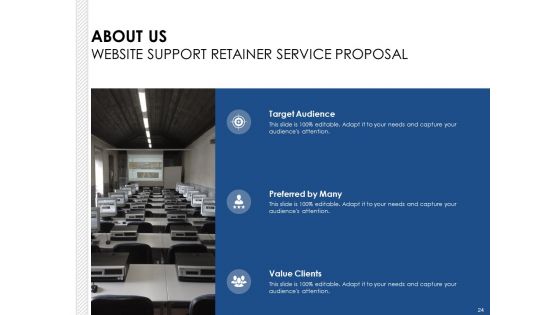 Website Support Retainer Service Proposal Ppt PowerPoint Presentation Complete Deck With Slides
