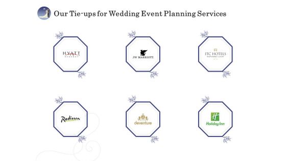 Wedding Affair Management Our Tie Ups For Wedding Event Planning Services Sample PDF