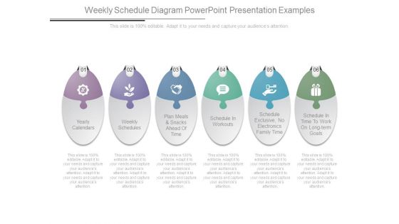 Weekly Schedule Diagram Powerpoint Presentation Examples