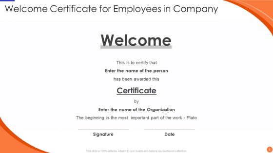 Welcome Employees Ppt PowerPoint Presentation Complete With Slides