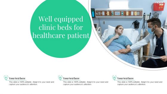 Well Equipped Clinic Beds For Healthcare Patient Ppt PowerPoint Presentation File Pictures PDF