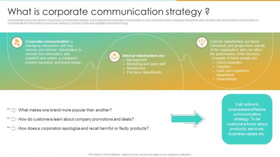 What Is Corporate Communication Strategy Enterprise Communication Tactics Pictures PDF What Is Corporate Communication Strategy Enterprise Communication Tactics Pictures PDF