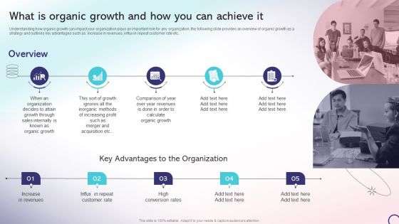 What Is Organic Growth And How You Can Achieve It Strategic Playbook For Internal Sales Advancement Clipart PDF