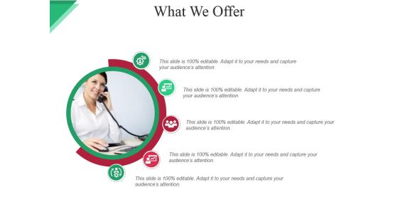 What We Offer Template Ppt PowerPoint Presentation Icon Guide