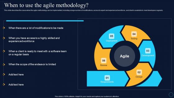 When To Use The Agile Methodology Software Development Approaches Professional PDF When To Use The Agile Methodology Software Development Approaches Professional PDF