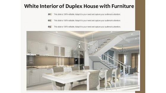 White Interior Of Duplex House With Furniture Ppt PowerPoint Presentation Gallery Structure PDF