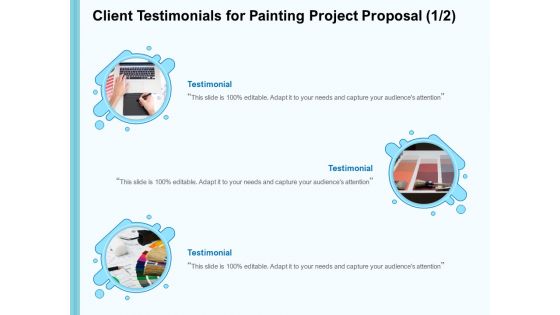 Whitewash Service Client Testimonials For Painting Project Proposal Teamwork Ppt Infographics Styles PDF