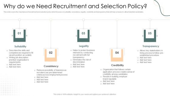 Why Do We Need Recruitment And Selection Policy Demonstration PDF Why Do We Need Recruitment And Selection Policy Demonstration PDF