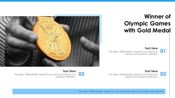 Winner Of Olympic Games With Gold Medal Ppt Ideas Graphics Pictures PDF