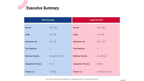 Wireless Phone Information Management Plan Executive Summary Infographics PDF
