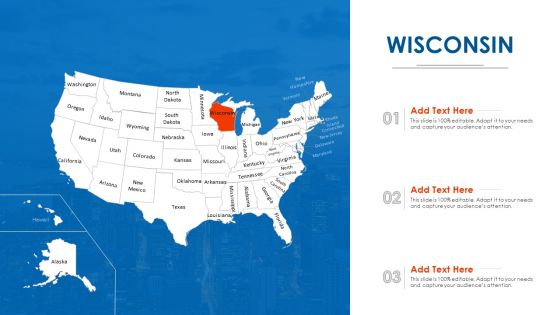 Wisconsin Map PowerPoint Presentation Ppt Template PDF