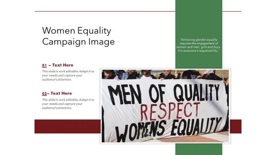 Women Equality Campaign Image Ppt PowerPoint Presentation Show Smartart PDF