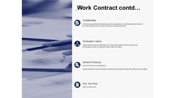 Work Contract Contd Confidentiality Ppt PowerPoint Presentation Gallery Samples
