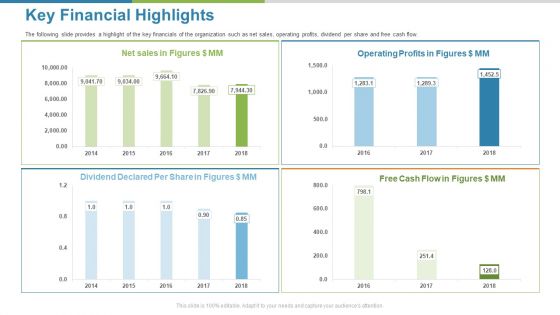 Work Execution Liability Key Financial Highlights Ppt Ideas Template PDF