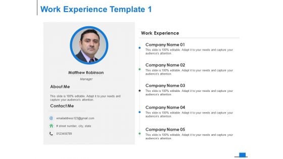 Work Experience Ppt PowerPoint Presentation Complete Deck With Slides
