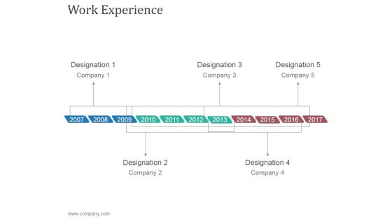 Work Experience Template 2 Ppt PowerPoint Presentation Design Templates