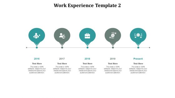 Work Experience Template Timeline Ppt Powerpoint Presentation Summary Outfit Cpb