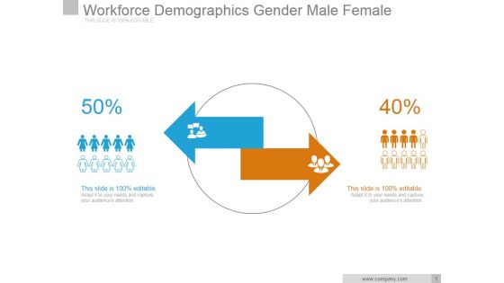 Workforce Demographics Gender Male Female Ppt PowerPoint Presentation Layout