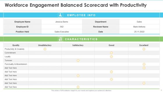 Workforce Engagement Balanced Scorecard Ppt PowerPoint Presentation Complete Deck With Slides