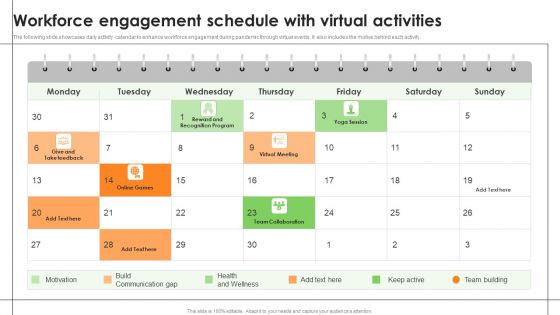 Workforce Engagement Schedule With Virtual Activities Download PDF