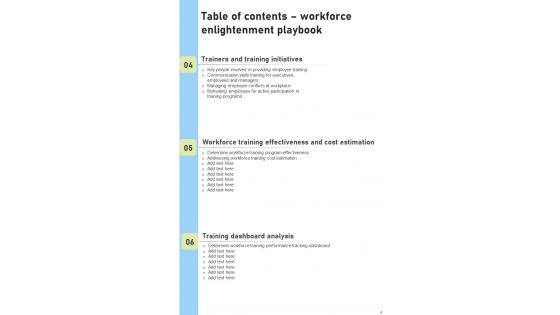 Workforce Enlightenment Playbook Template