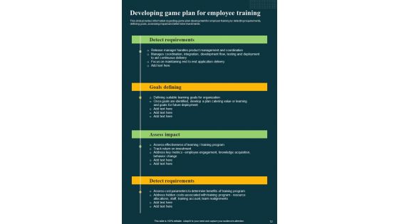 Workforce Learning And Training Playbook Template