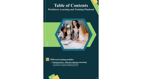 Workforce Learning And Training Playbook Template