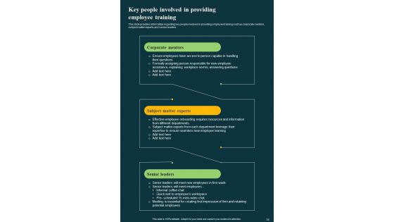 Workforce Learning And Training Playbook Template