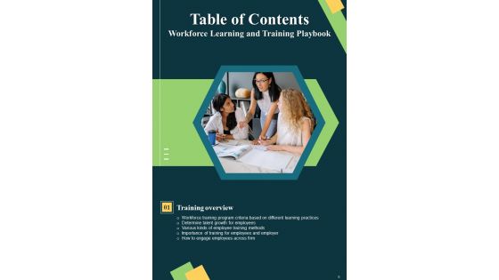 Workforce Learning And Training Playbook Template