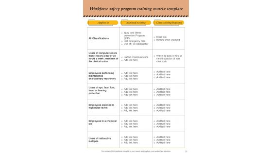 Workforce Safety Program Training Handbook