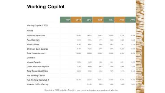 Working Capital Accounts Receivable Ppt Powerpoint Presentation Model Layouts