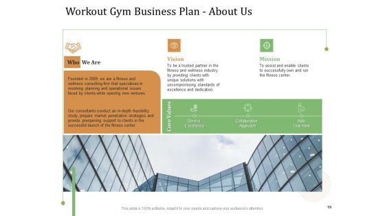 Workout Gym Business Plan Ppt PowerPoint Presentation Complete Deck With Slides