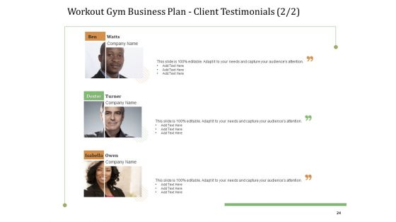 Workout Gym Business Plan Ppt PowerPoint Presentation Complete Deck With Slides