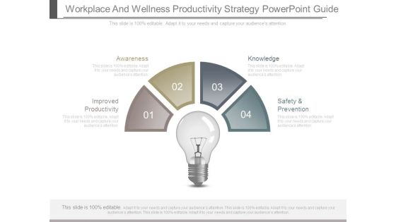 Workplace And Wellness Productivity Strategy Powerpoint Guide
