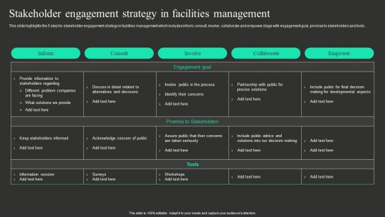Workplace Facility Management Services Company Stakeholder Engagement Strategy In Facilities Management Rules PDF Workplace Facility Management Services Company Stakeholder Engagement Strategy In Facilities Management Rules PDF