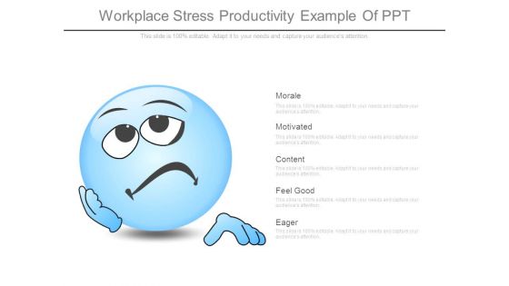 Workplace Stress Productivity Example Of Ppt