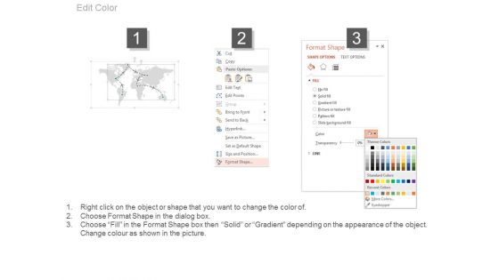 World Air Route Map Diagram Powerpoint Slides