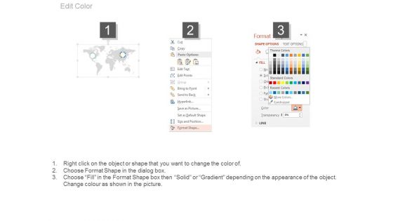 World Map With Bar Graph And Higher Population Areas Powerpoint Slides